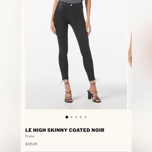 Frame Denim Le Skinny Noir Coated